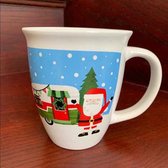 NWOT ROYAL NORFOLK Santa & Vintage trailer mug cup - Picture 1 of 9